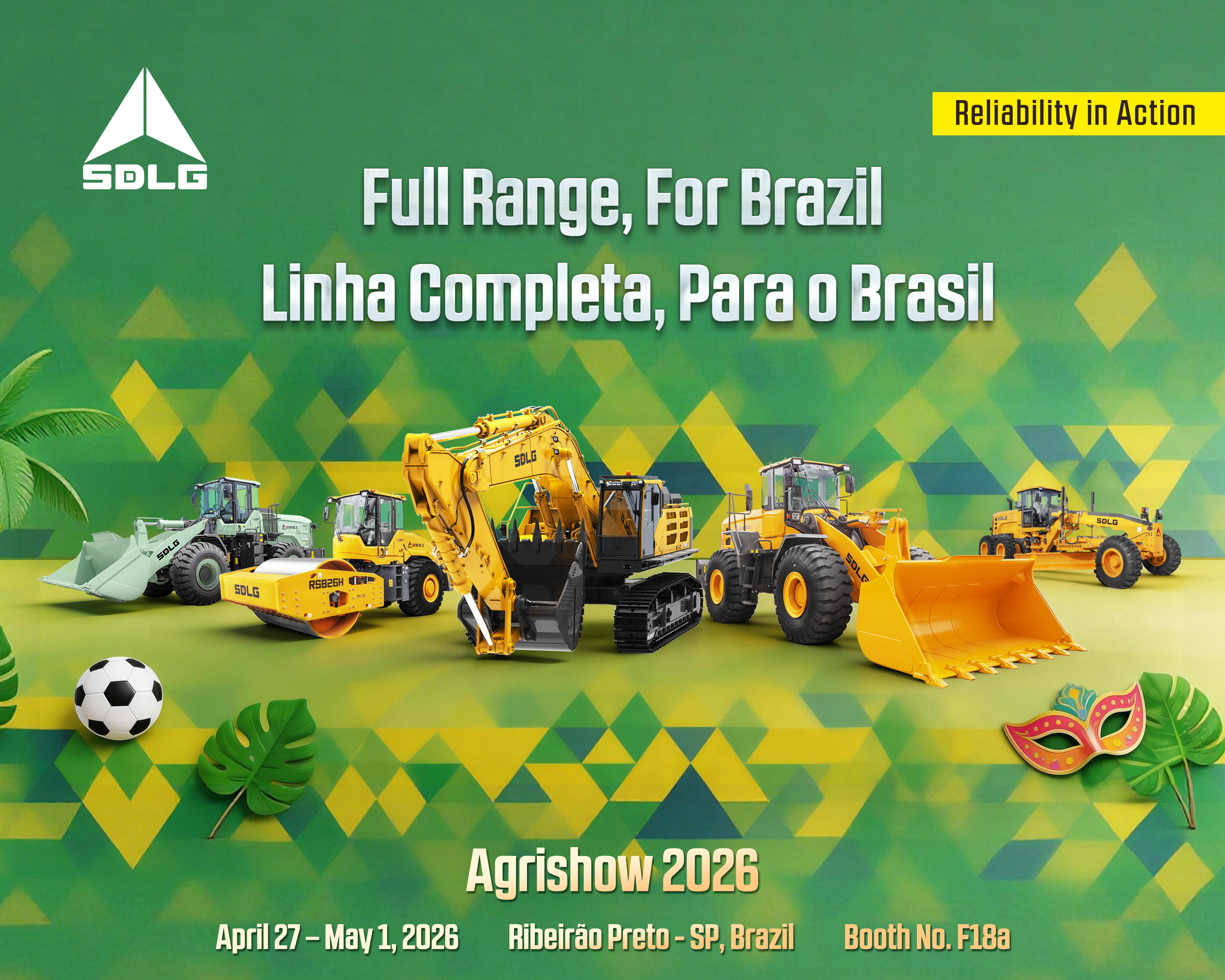 Agrishow 2026 Countdown! SDLG “Full Range” Lands in Brazil, Join Us to Embark on a New Journey in South America!